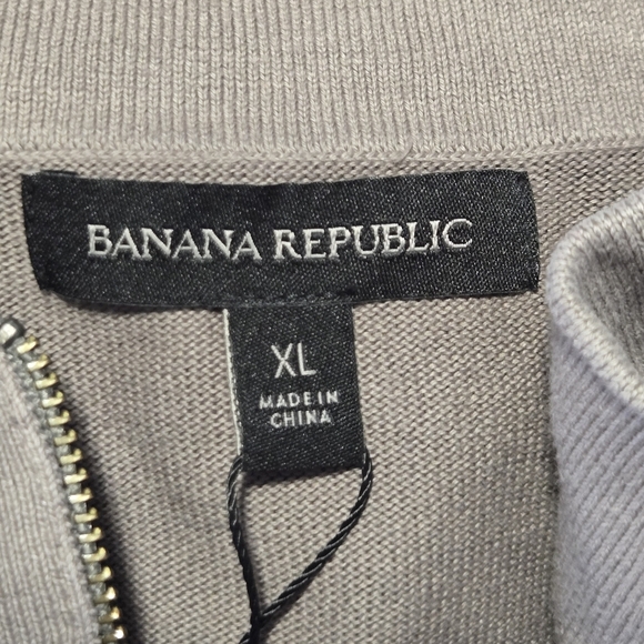 Banana Republic Mens Supima Mock Neck Knit Full Zip Sweater Jacket XL - Picture 9 of 9